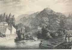 Lithography of Vilnius Botanical Garden from 1830 by K. Račynski