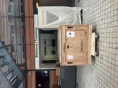 Art installation setup at Mac Lyon for triple exhibition starting March 8, 2024