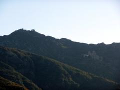 Sant Pere de Rodes monastery and Verdera Castle viewed from Vall de Santa Creu in El Port de la Selva, Alt Empordà