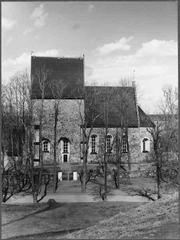 Southern view of Gamla Uppsala Church in Sweden
