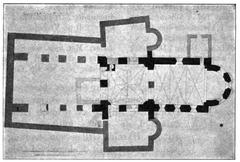 Original floorplan of Gamla Uppsala kyrka (Old Uppsala Church) in Sweden from 1912 book