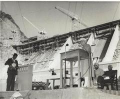 Jawaharlal Nehru at Bhakra Dam in 1953