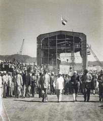 Jawaharlal Nehru at Gangowel Power House by Nangal Hydel Canal in 1953