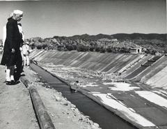 Jawaharlal Nehru inspecting Nangal Hydel Canal in 1953