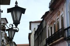 Historic buildings in the center of São Luís, Maranhão, Brazil under a blue sky
