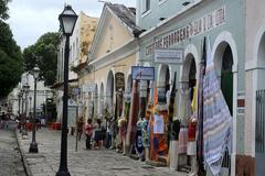 Historic center of São Luís, Maranhão, Brazil with colonial architecture and cobblestone streets