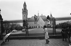 1974 demonstration by South Moluccans in The Hague near Peace Palace resulting in clashes among protesters