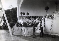 Laying of the first stone for the Peace Palace in The Hague, Netherlands on July 30, 1907