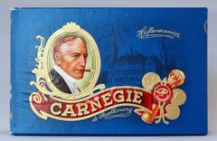 Blue cigar box related to Het Vredespaleis in Den Haag The Netherlands