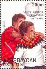 Stamp featuring the flags of Czech Republic and Germany