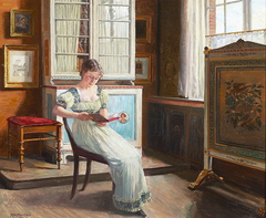 Interior view of the old Kunstindustrimuseet in Copenhagen, 1920