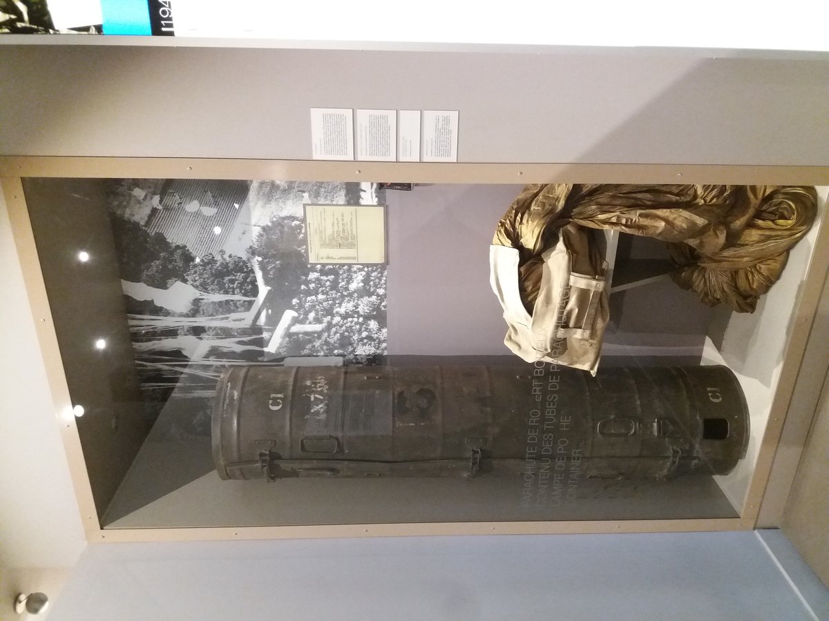 Type C English container with parachute used for airdropping weapons and equipment in Lyon during WWII