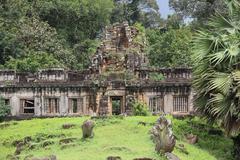 Ancient Khmer city ruins at North Khleang near Angkor Thom, Siem Reap, Cambodia