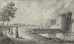 Historical drawing of Brussels and its surroundings by Paul Vitzthumb from the 18th century