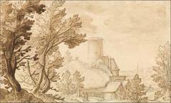 Drawing of Wollendriestoren by Cantagallina held in KMSKB