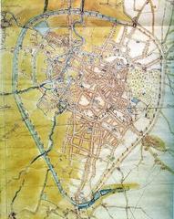 Historical map of Brussels from 1555