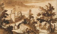 Historic city walls south of Brussels with detailed architectural features