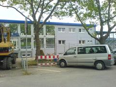 Main entrance of BRITA Arena under construction