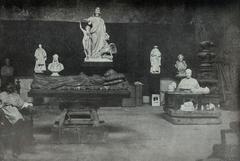Sir Moses Jacob Ezekiel sculpting in his studio at the baths of Diocletian Rome