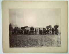 Bridal procession in traditional attire around 1880