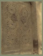 Entrance gate of Moayed Mosque in Cairo with intricate architectural details