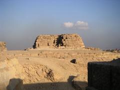 View of the Pyramid of Khentkaous Ire from the west side of the funerary complex at Giza