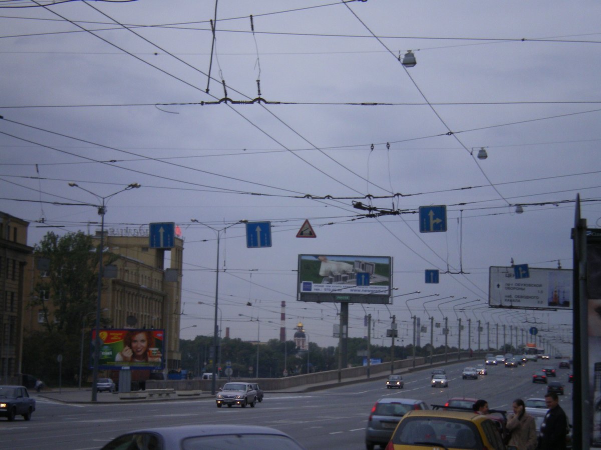 Zanevsky Prospekt 7 with Alexander Nevsky Bridge and Alexandr Nevskiy Lavra in Saint Petersburg