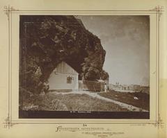Historic cave dwelling at the future site of the Rock Church around 1874 in Budapest