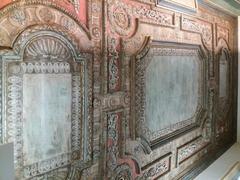 Historic painted ceiling in Salle 19 of Hôtel de Gadagne