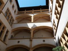 Courtyard of Hôtel de Gadagne in Lyon 5th arrondissement