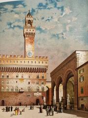 Palazzo Vecchio and Loggia dei Lanzi in Florence, Italy