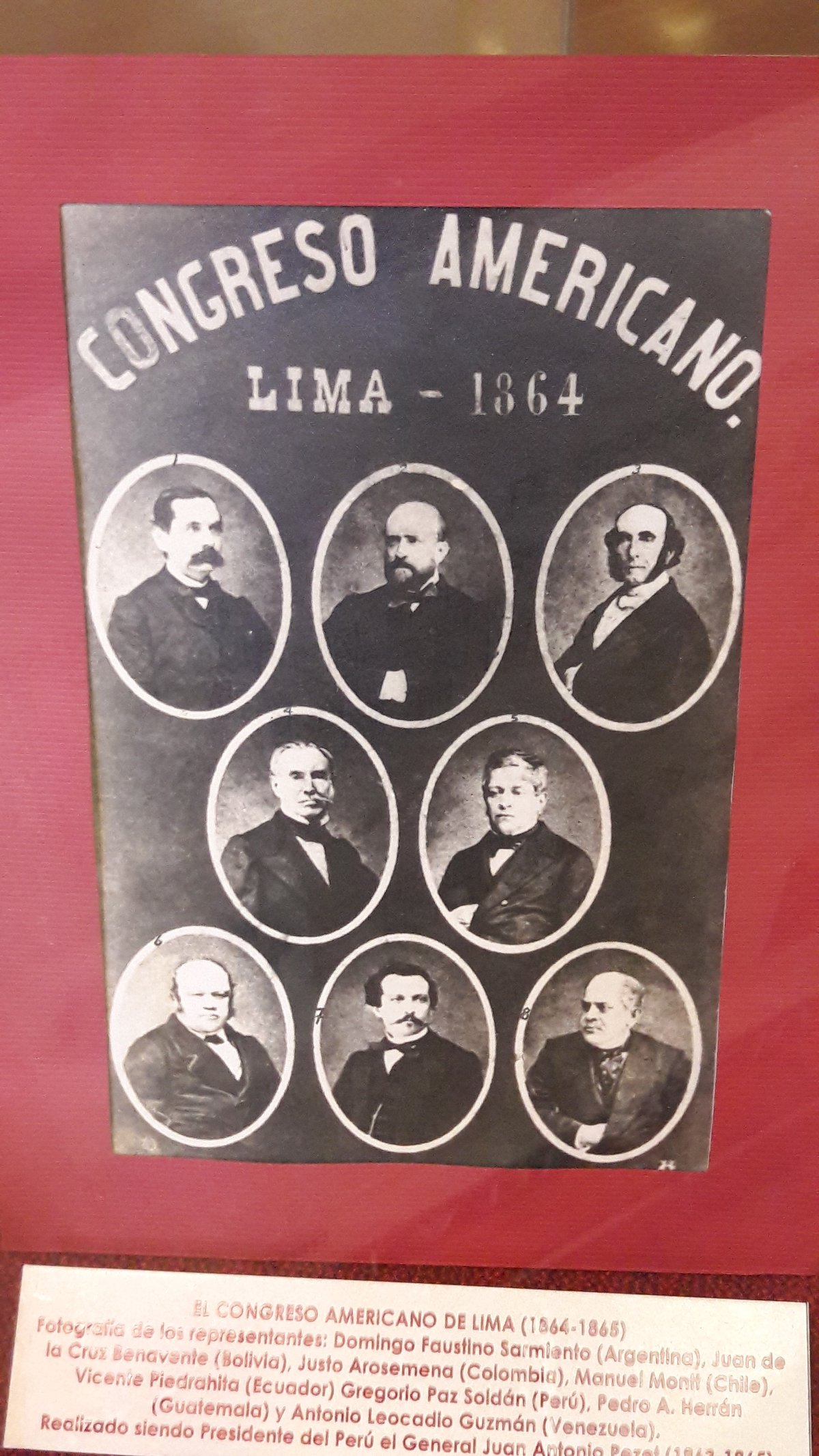 Historic painting of El Congreso Americano de Lima 1864-1865