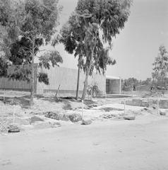 Archaeological site with markers and ropes, Kadman Numismatic Pavilion, Tel Aviv-Yafo