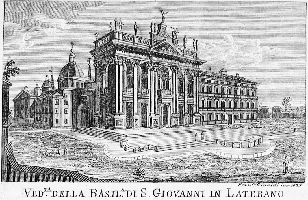 Archbasilica of Saint John Lateran lithograph 1825