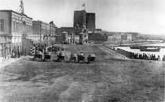Alexandrovskaya Embankment in Baku with historic buildings and waterfront views