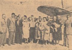 Soviet Union volleyball teams arriving at Băneasa airport for the 1955 European Volleyball Championship