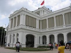Istana building in Singapore with white colonial architecture and well-maintained garden