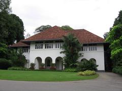 Istana, official residence and office of the President of Singapore with its colonial architecture and lush garden