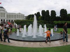 Istana, official residence and office of the President of Singapore with well-maintained garden