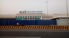 Air Cargo Services of Vietnam Noi Bai Cargo Terminal with airplanes and cargo trucks
