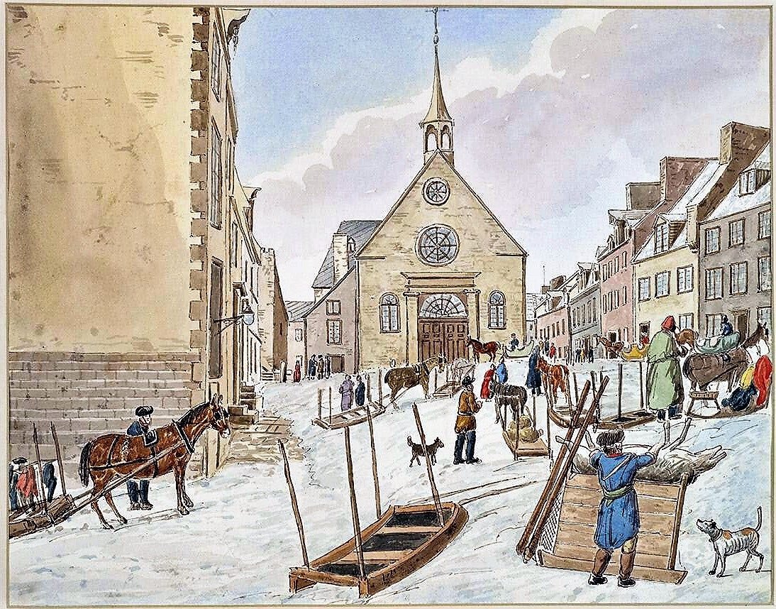 Lower Market and Notre Dame des Victoires Church in Québec City