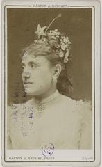 Portrait of Davenay actress at Théâtre de la Gaîté in 1874