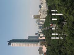Scenic view of Chapultepec Park in June 2007 with lush green trees and clear skies