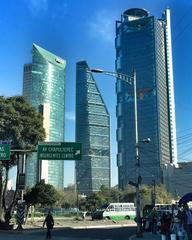 Tallest three buildings in Mexico City Torres Mayor Reforma BBVA Bancomer February 2016
