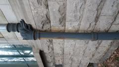 Gutter with flame on Boulevard Anatole France in Lyon 6th district
