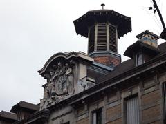 Clock and turret on the Lycée du Parc building on Boulevard Anatole France in Lyon 6e