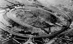 Los Angeles Memorial Coliseum under construction in 1922