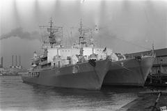 West German tenders Ruhr (A64) and Donau (A69) docked at Het Stenen Hoofd Amsterdam 1967