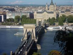 View of Budapest cityscape with the Danube River and historic buildings in September 2013