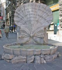 Bienenbrunnen Fountain (Fontana delle Api) at Piazza Barberini in Rome